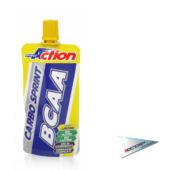 Pro Action-CARBO SPRINT BCAA (Conf. 32 doypack da 50 ml)  32 pz . da 50 ml. Limone  